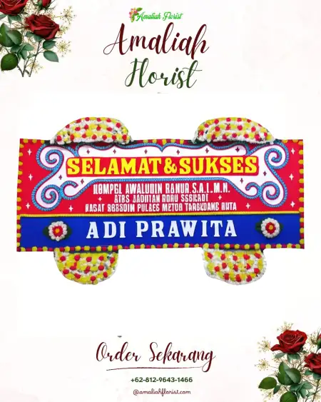 Papan Bunga Ucapan Selamat Tlogomas