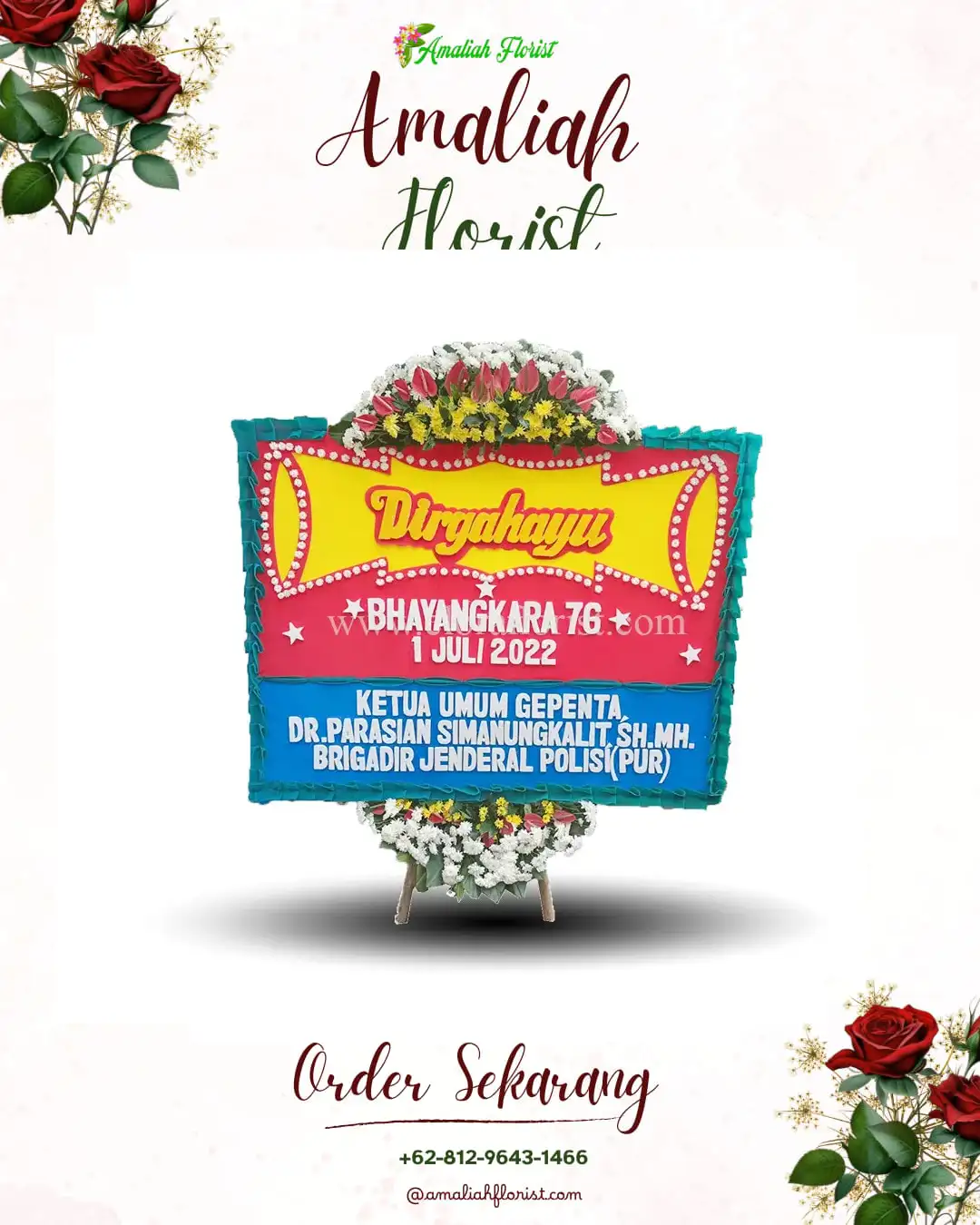 Papan Bunga HUT Ulang Tahun Tlogomas